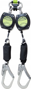 Блокирующее двойное устройство втягивающего типа с большим карабином 2м (трос) К60 - фото 14874